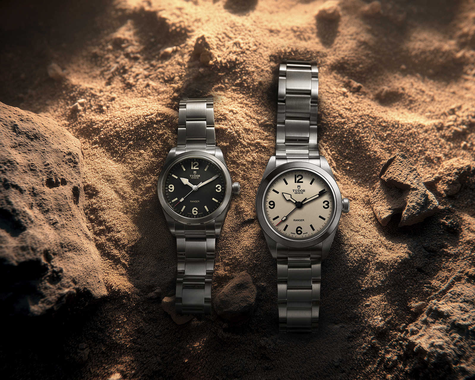 全新帝舵Ranger 36/39 毫米「沙丘白」腕錶