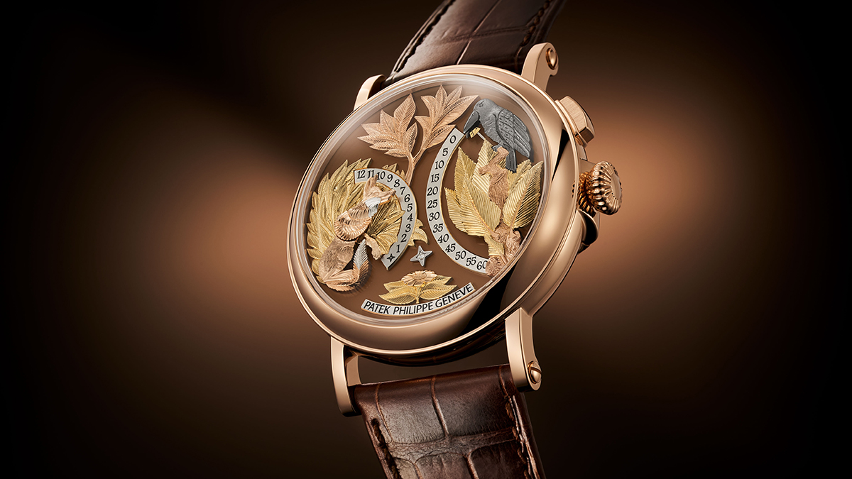 Patek Philippe 5249R-001「烏鴉與狐狸」自動動偶腕錶