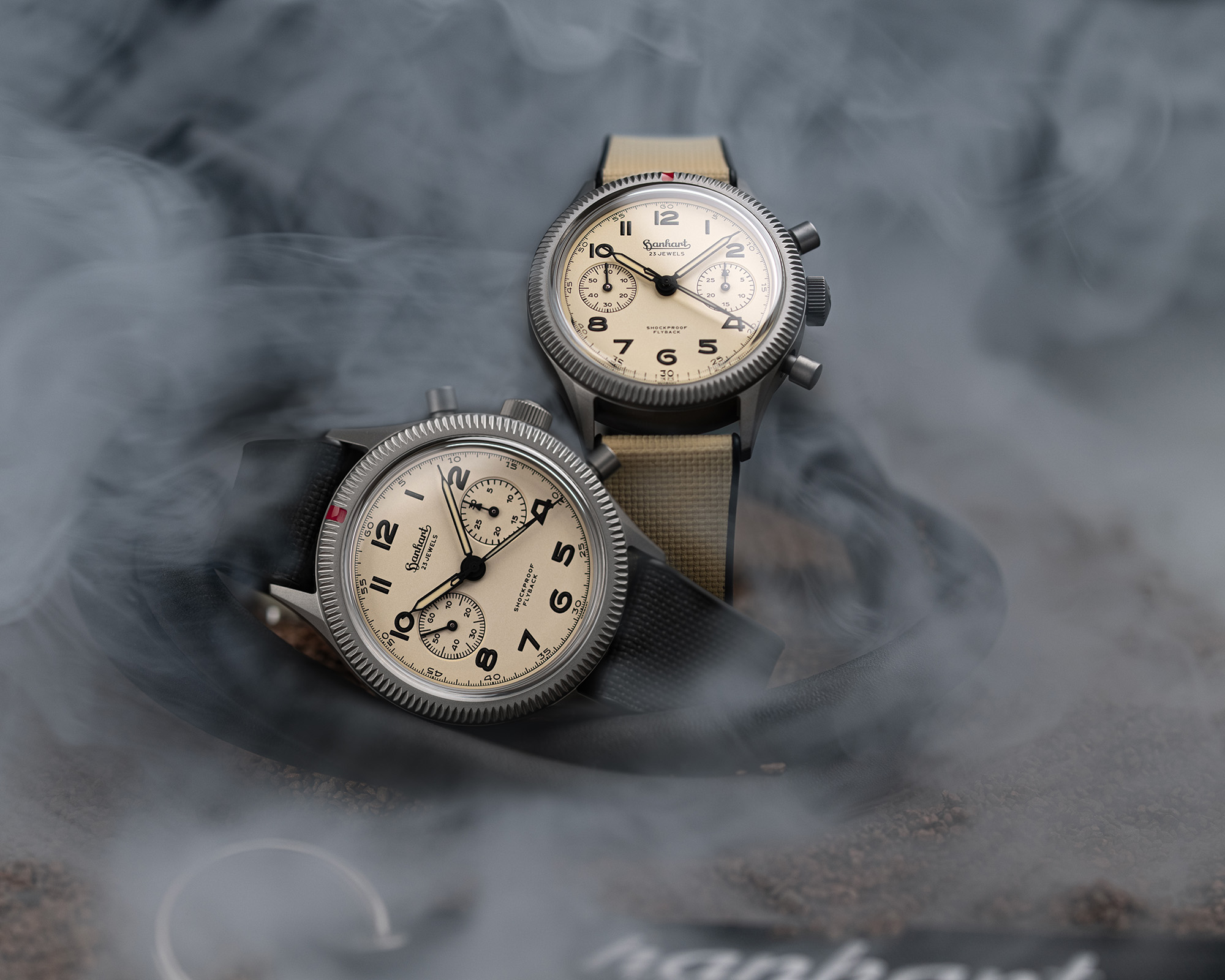 Hanhart推出417 TI Desert Pilot限量版：5級鈦合金飛行員計時錶